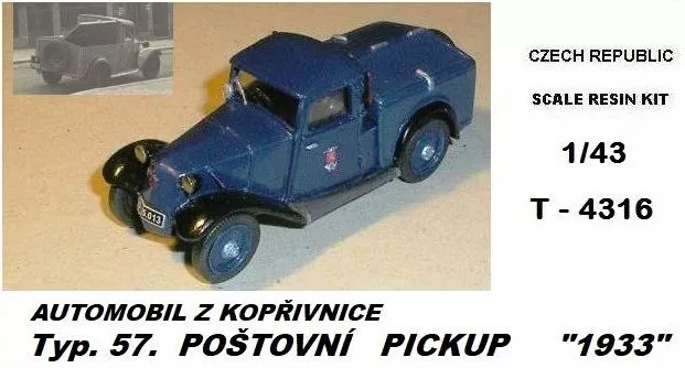 TATRA 57 - poštovní pickup Modely od Patrona