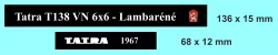 Tatra T138 VN 6x6 - Lambaréné 1967 Modely od Patrona