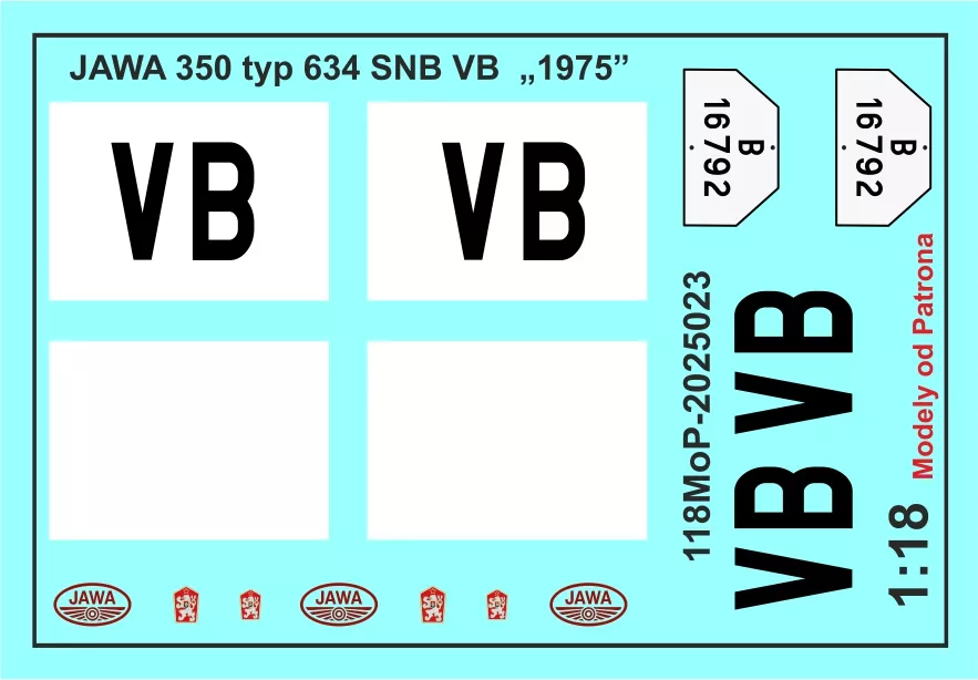 Jawa 350 typ 634 SNB VB ČSSR MoP