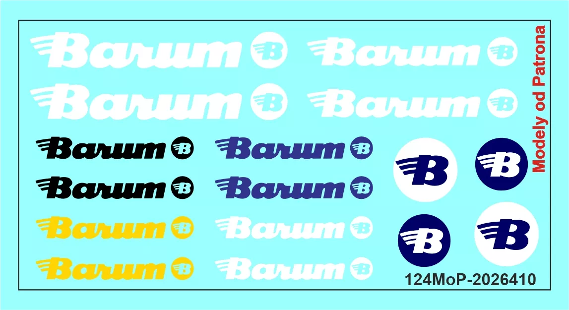 Barum logo Modely od Patrona