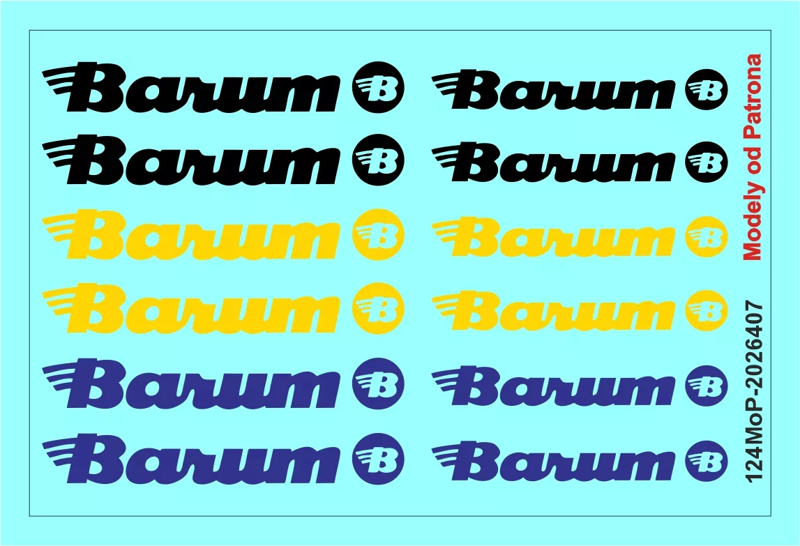 Barum logo Modely od Patrona