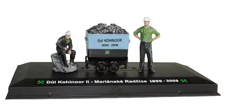 Důlní vozík s postavičkami horníků - Důl KOHINOOR II Modely od Patrona