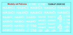 Hasiči + 150 - nápisy  (bílé menší)