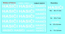 Hasiči + 150 - nápisy (bílé velké) MoP