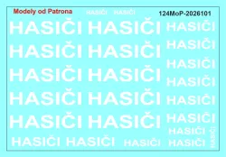 Hasiči + 150 - nápisy  (bílé velké)
