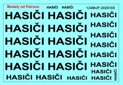 Hasiči + 150 - nápisy  (černé velké)
