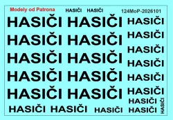 Hasiči + 150 - nápisy  (černé velké)