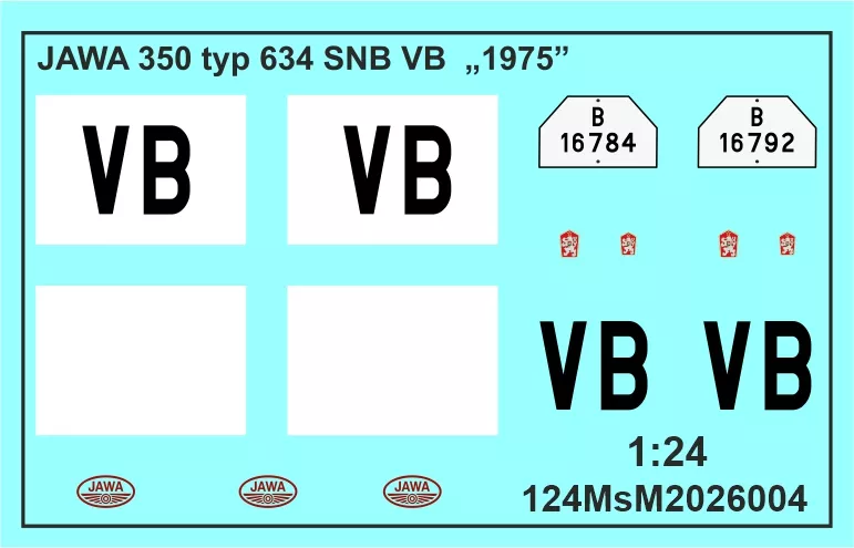 Jawa 350 typ 634 SNB VB ČSSR MoP