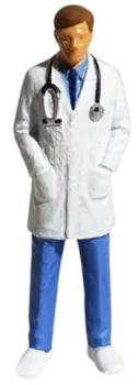 Lékař v plášti s fonendoskopem
