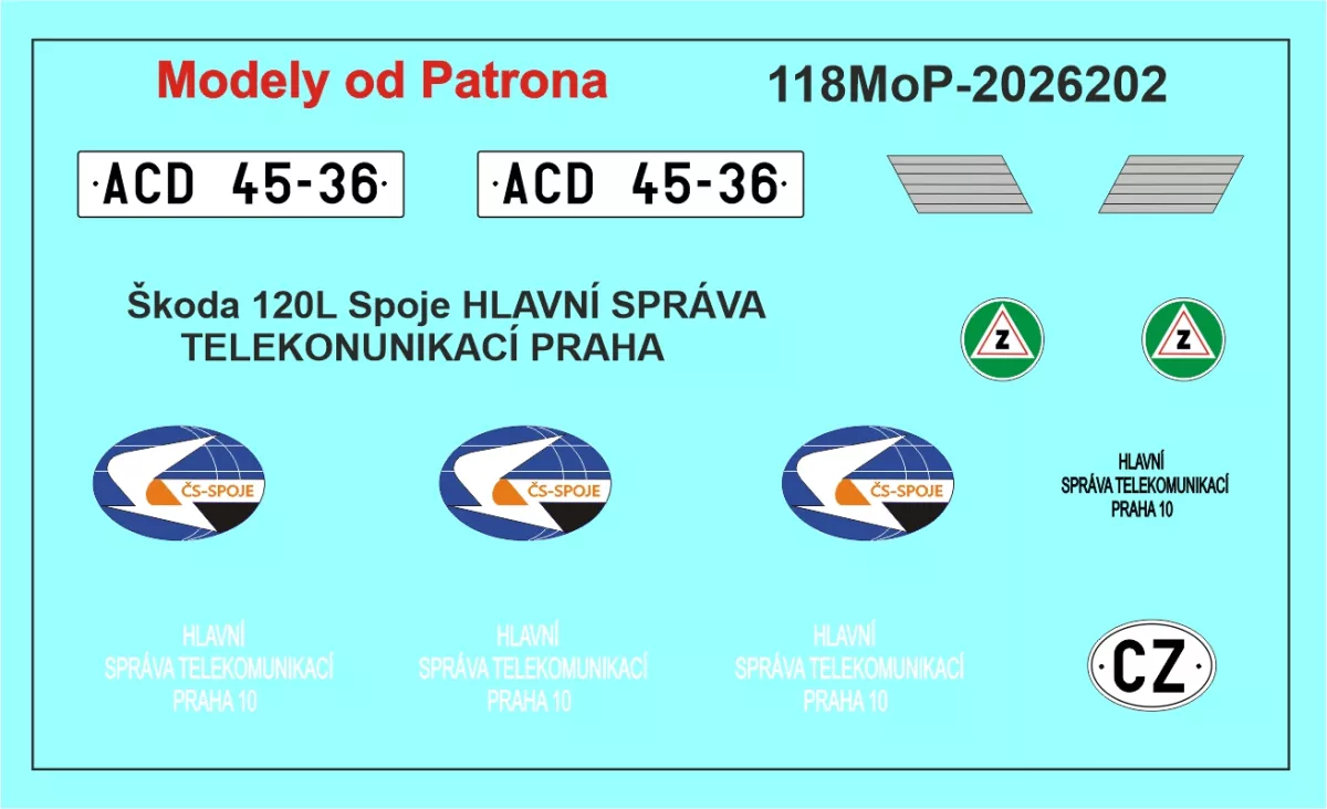 Škoda 120L Spoje HLAVNÍ SPRÁVA TELEKONUNIKACÍ PRAHA MoP