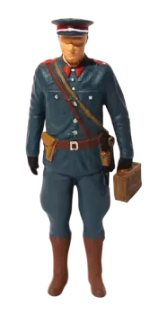 Strážmistr četnictva s daktyloskopickým kufříkem F4M