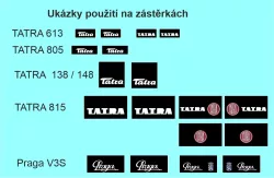 Zástěrky loga nákladní Tatra / Praga Modely od Patrona