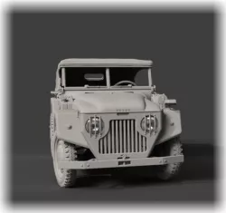 ŠKODA 1101 bojový Tudor s nataženou střechou F4M