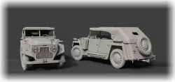 ŠKODA 1101 bojový Tudor s nataženou střechou F4M