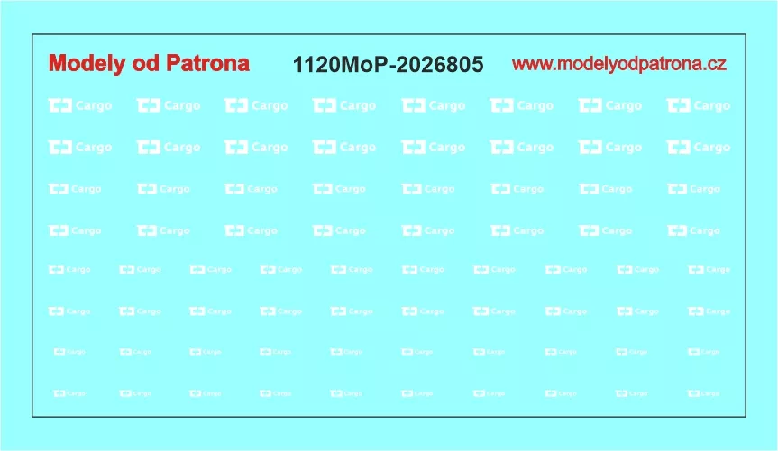 CARGO loga bílá Modely od Patrona