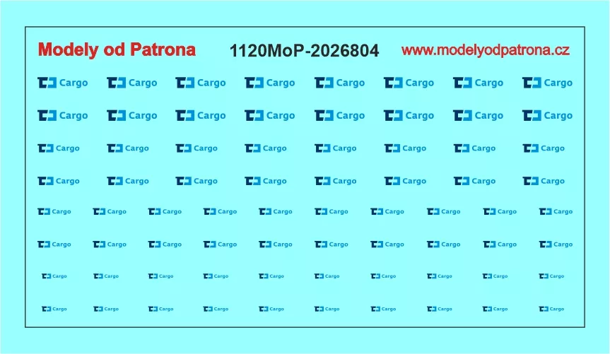CARGO loga modrá Modely od Patrona