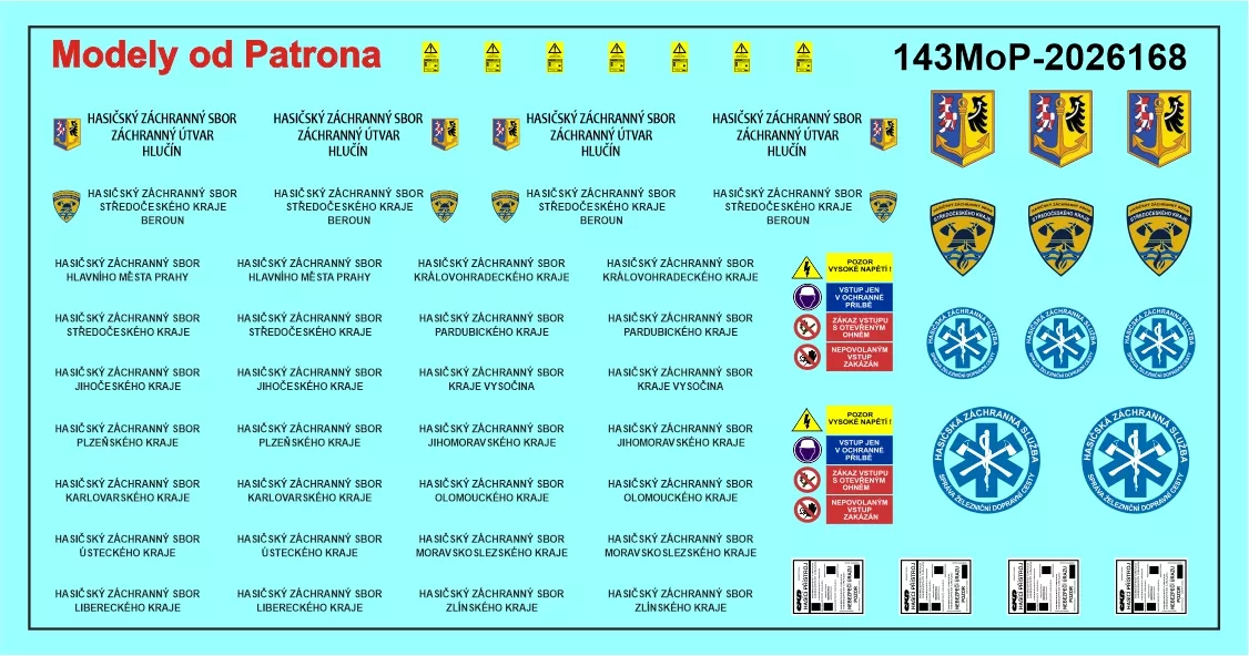 HZS záchranný útvar HLUČÍN / HZS BEROUN + KRAJE Modely od Patrona