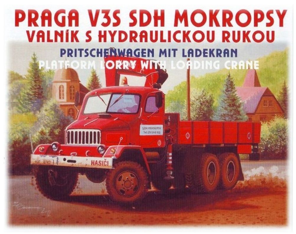 Praga V3S s hydraulickou rukou Hasiči SDV
