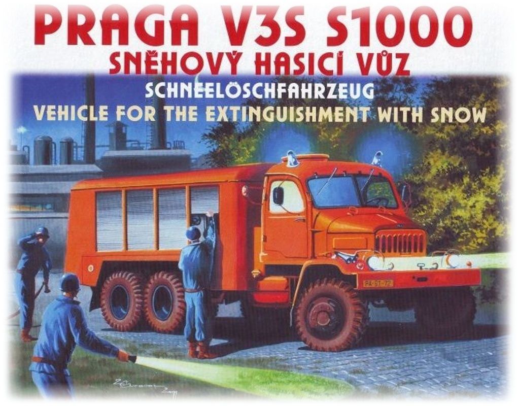 Praga V3S S1000 hasičský pěnový vůz SDV